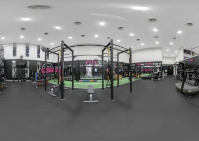 360 panorama stitching of real estate interior — commercial property photography editing